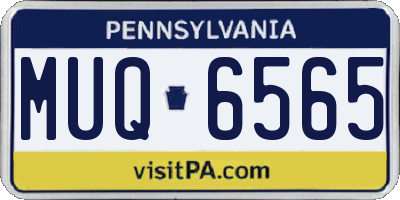 PA license plate MUQ6565