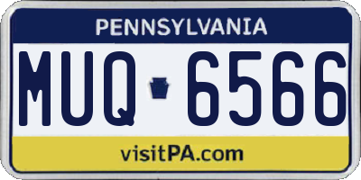 PA license plate MUQ6566