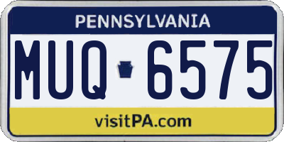 PA license plate MUQ6575