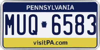 PA license plate MUQ6583