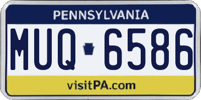 PA license plate MUQ6586