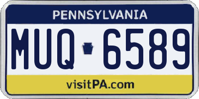 PA license plate MUQ6589