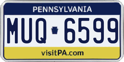 PA license plate MUQ6599