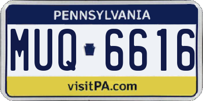 PA license plate MUQ6616