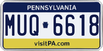 PA license plate MUQ6618