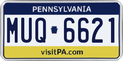 PA license plate MUQ6621