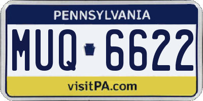 PA license plate MUQ6622