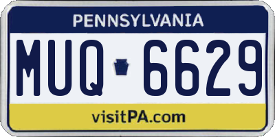 PA license plate MUQ6629