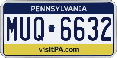 PA license plate MUQ6632