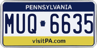 PA license plate MUQ6635