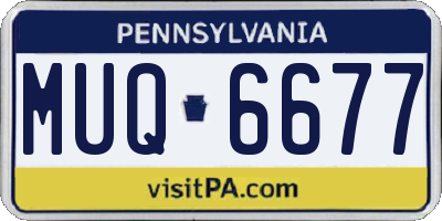 PA license plate MUQ6677