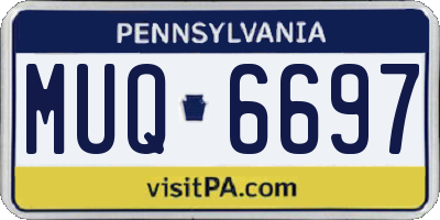 PA license plate MUQ6697