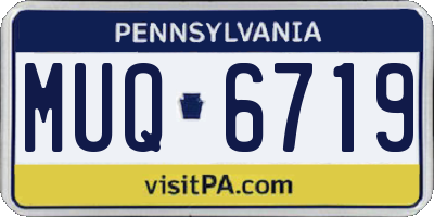 PA license plate MUQ6719