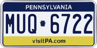 PA license plate MUQ6722