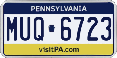PA license plate MUQ6723