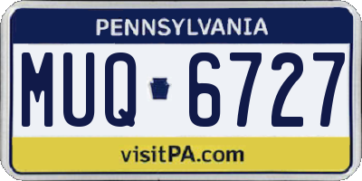 PA license plate MUQ6727