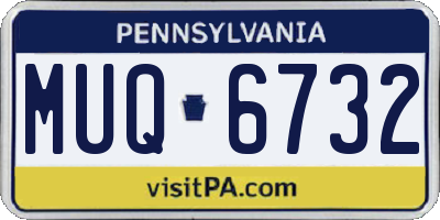 PA license plate MUQ6732