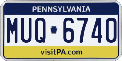 PA license plate MUQ6740