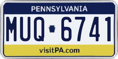 PA license plate MUQ6741