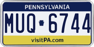 PA license plate MUQ6744