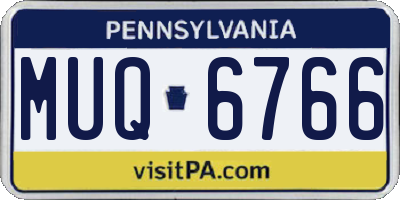 PA license plate MUQ6766