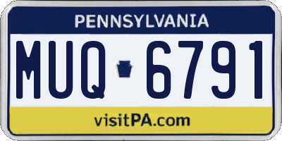 PA license plate MUQ6791