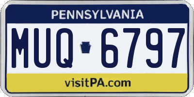 PA license plate MUQ6797
