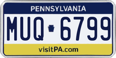 PA license plate MUQ6799