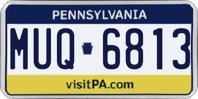 PA license plate MUQ6813
