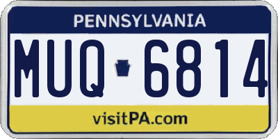 PA license plate MUQ6814
