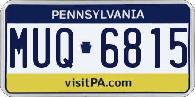 PA license plate MUQ6815