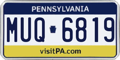 PA license plate MUQ6819