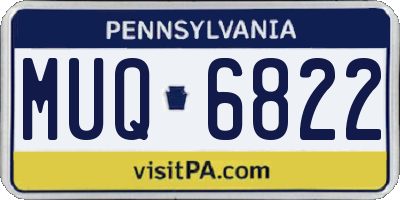 PA license plate MUQ6822