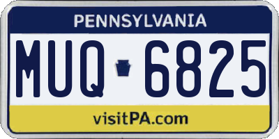 PA license plate MUQ6825