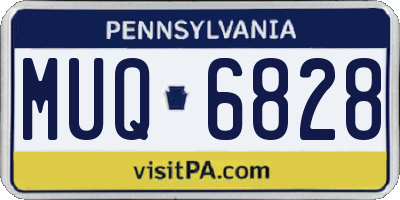PA license plate MUQ6828