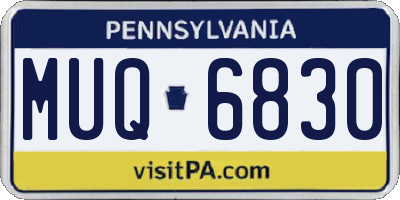 PA license plate MUQ6830