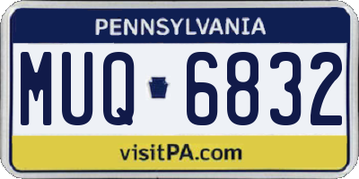 PA license plate MUQ6832