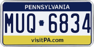 PA license plate MUQ6834