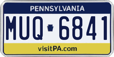 PA license plate MUQ6841
