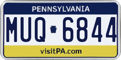 PA license plate MUQ6844
