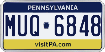 PA license plate MUQ6848