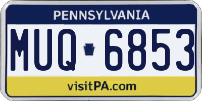 PA license plate MUQ6853
