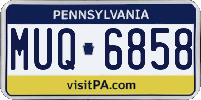 PA license plate MUQ6858