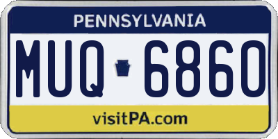 PA license plate MUQ6860