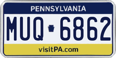 PA license plate MUQ6862