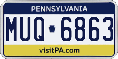 PA license plate MUQ6863