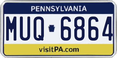 PA license plate MUQ6864