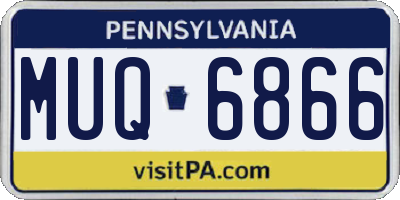 PA license plate MUQ6866