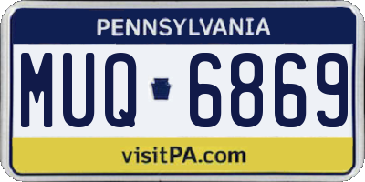 PA license plate MUQ6869