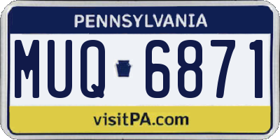 PA license plate MUQ6871